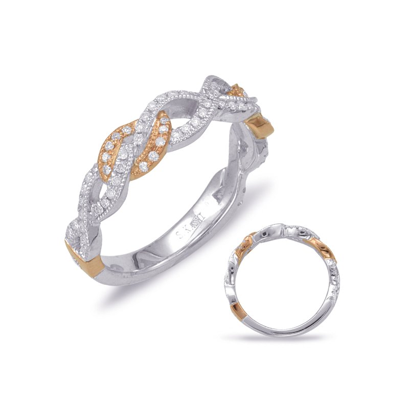 White & Rose Gold Matching Band