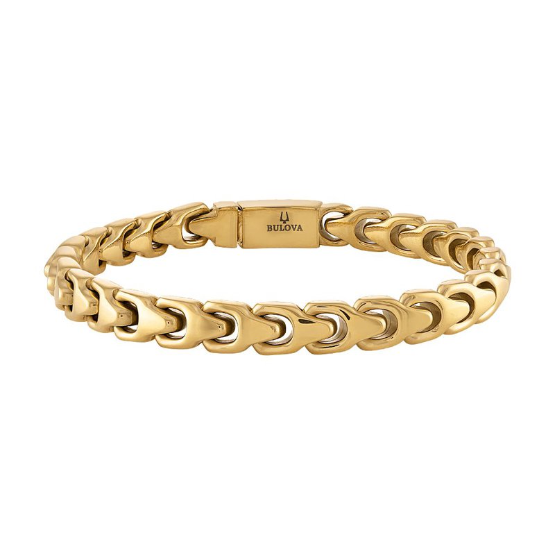 Bulova Stainless Steel Classic Jewelry Mens Bracelet